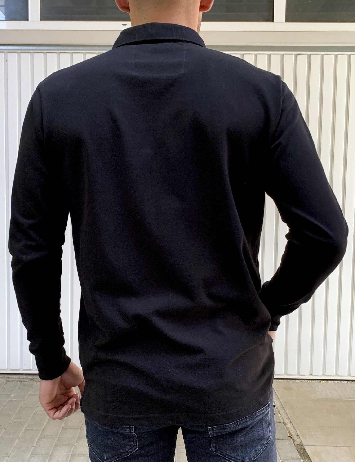 Everbest ανδρική μαύρη Polo πικέ μπλούζα plus size 241999M φωτογραφία